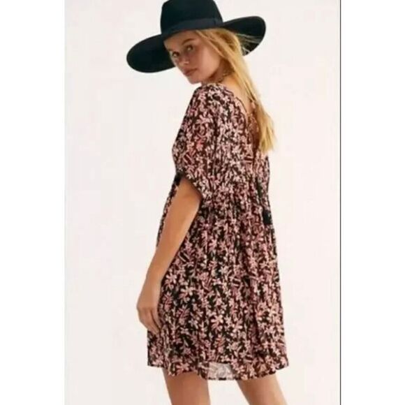Free People Sun‎ Up Floral Shift Lined Mini Dress Small - Picture 4 of 6